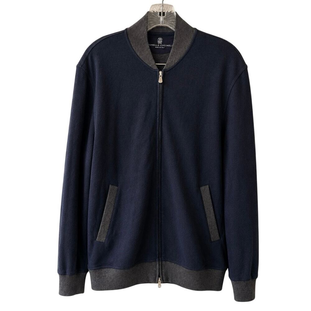 Brunello Cucinelli Men's Cotton Full-Zip Cardigan Sweatshirt Sz S